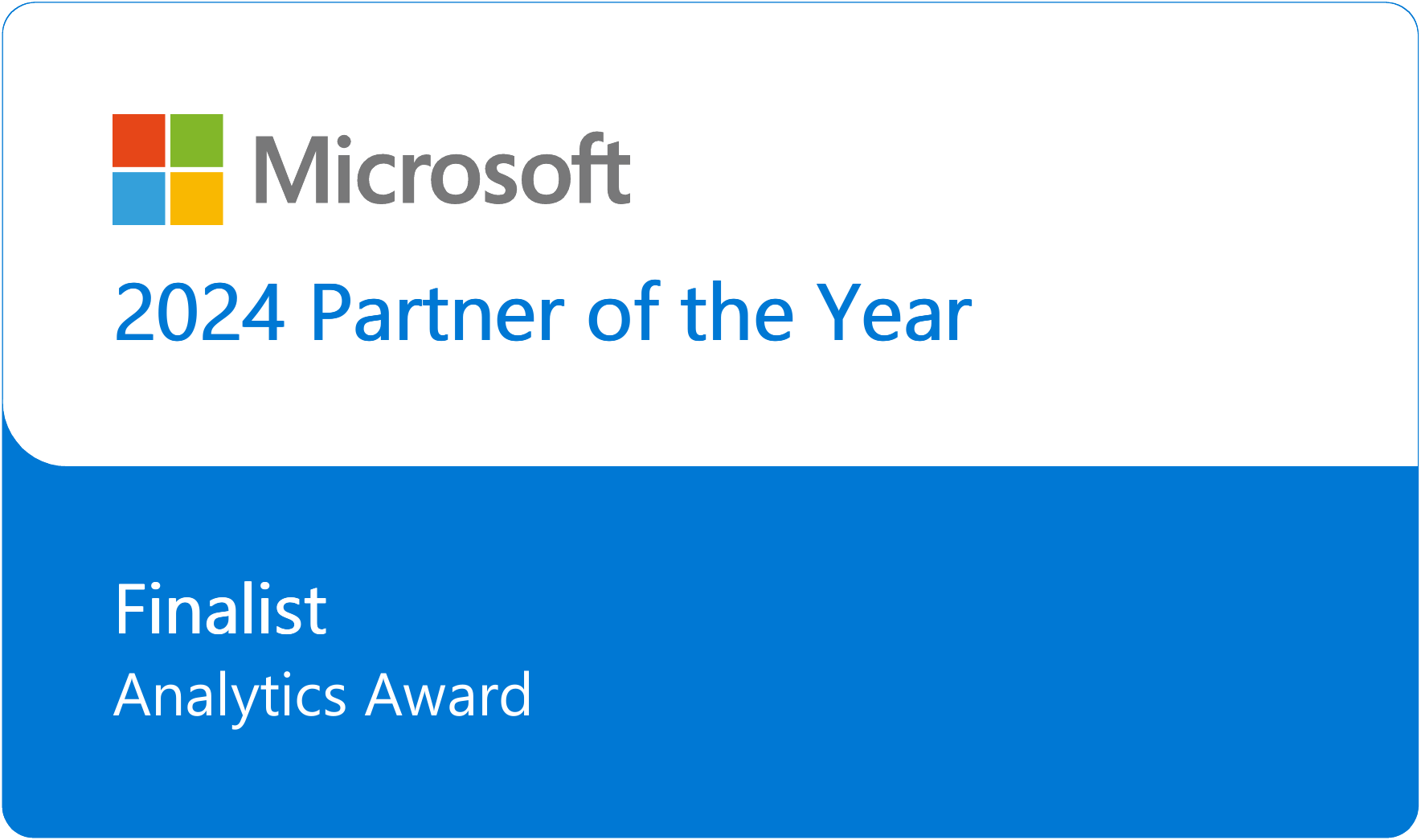 Microsoft 2024 Partner of the Year, Analytics Award Finalist
